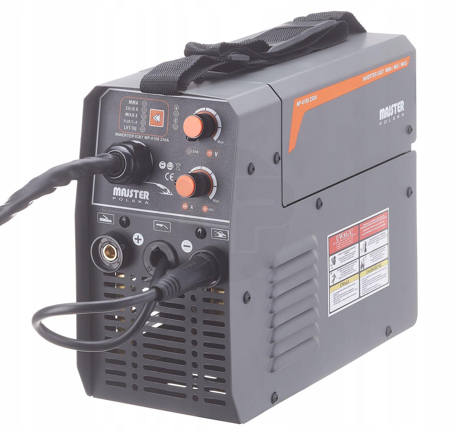 Сварочный аппарат Majster Polska MP0108 MIG/MAG MMA FLUX 20-250 A Сварочный аппарат Majster Polska MP0108 MIG/MAG MMA FLUX 20-250 A