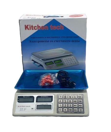 Весы торговые Kitchen Tech KT-2186V со счетчиком цены 50 кг (371585)