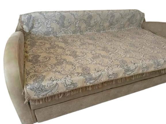 Покрывало с узором из гобелена полуторный 150х200 см/накидки 70х150 см 2 шт. Бежевый (П4К-gobelen-new-005-05)