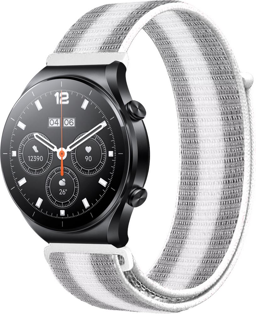 Ремінець нейлоновий Sport Loop для Xiaomi Watch S1 Acttive Silver/White (28993-58)