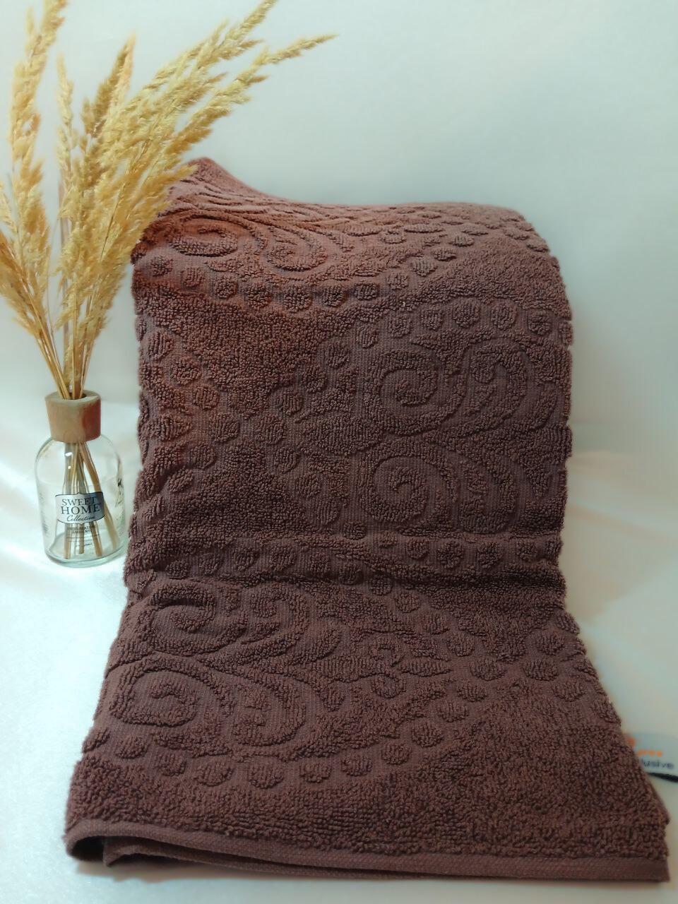 Рушник жакардовий Cotton Area 50х90 см Коричневий (12748) - фото 4 Рушник жакардовий Cotton Area 50х90 см Коричневий (12748) - фото 4