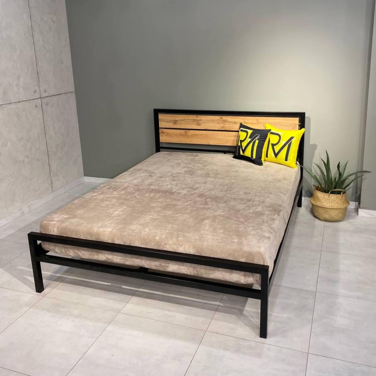 Кровать металлическая в стиле Loft BLOOM ортопедическая двуспальная140х200 см (000083209)