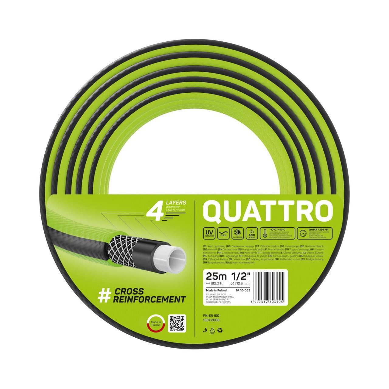 Поливочный шланг Cellfast Quattro 25 м (10-065)