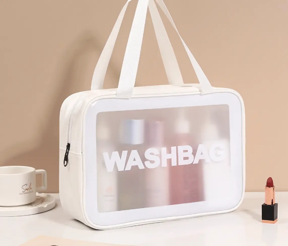 Комплект косметичок-органайзерів 3в1 водонепроникний прозорий Білий (2449070801) - фото 3