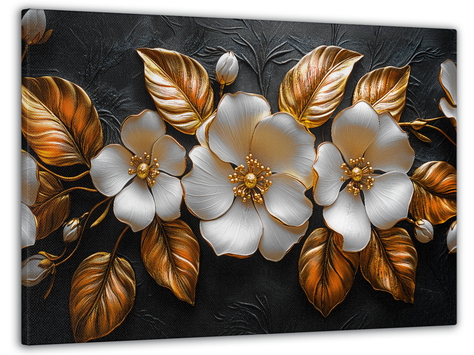 Картина на холсте Mako Золото на черном 60x100 см MK10603