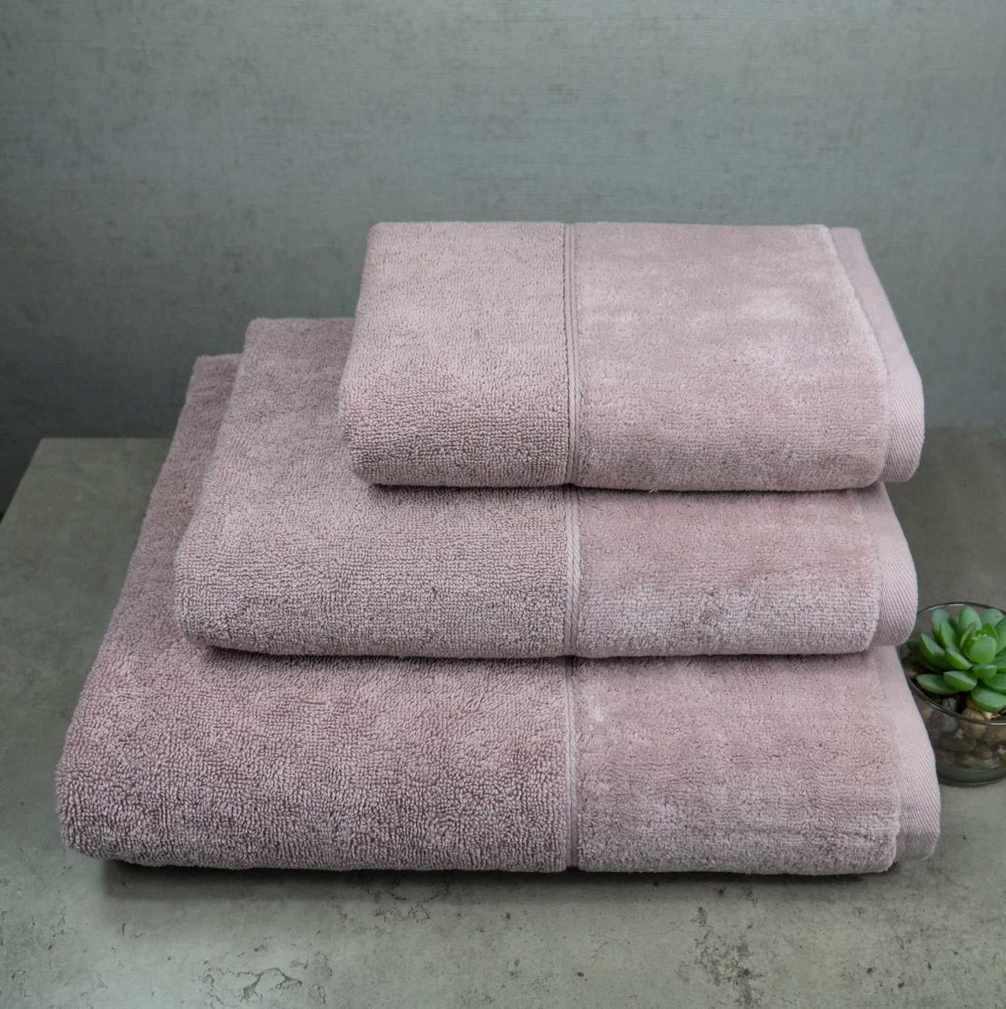 Набор полотенец GM Textile Premium Milado велюр/махра 3 шт. Кремовый (550-milado-k3-cream)