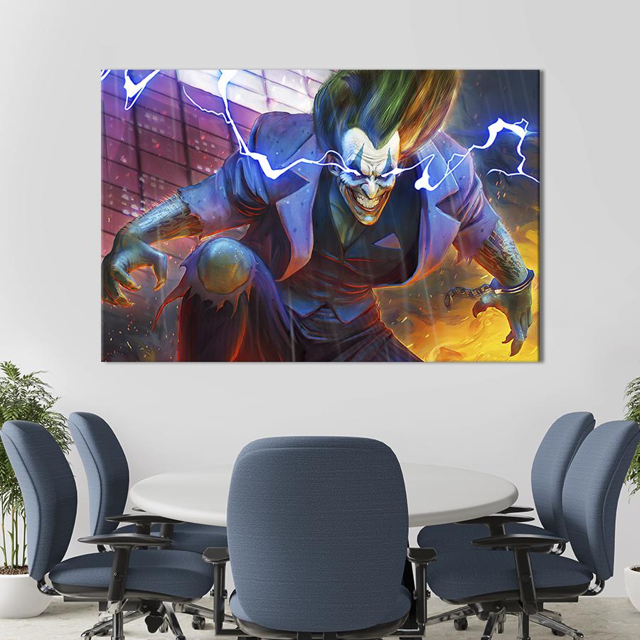 Настенный декор картина на холсте для интерьера ‎Demon Joker 120x80 см (717-1)