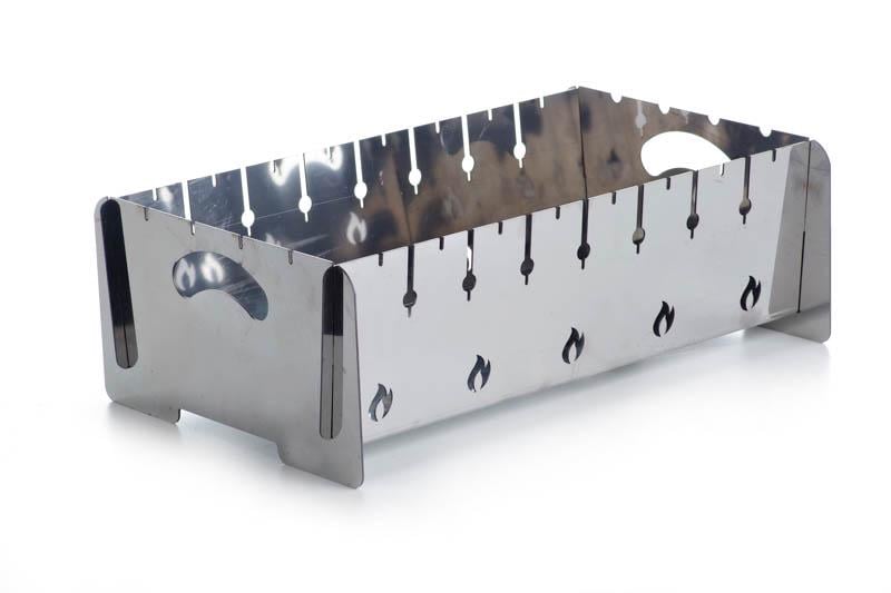 Мангал розбірний Сила з нержавіючої сталі 2 мм на 8 шампурів з чохлом/рукавичками (57324)