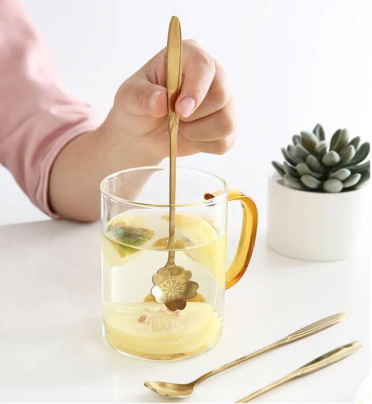 Набор фигурных десертных ложек с длинной ручкой 6 шт. Золотистый (2464734080) - фото 2 Набор фигурных десертных ложек с длинной ручкой 6 шт. Золотистый (2464734080) - фото 2