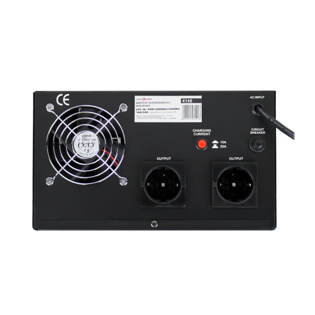 ДБЖ лінійно-інтерактивний LogicPower LPY-W-PSW-2000VA+ з правильною синусоїдою 1400W (LP-4146) - фото 5