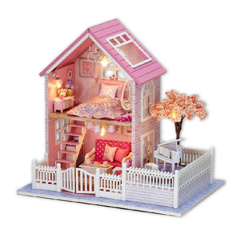Кукольный дом конструктор DIY Cute Room A-036-B Pink Cherry Blossom