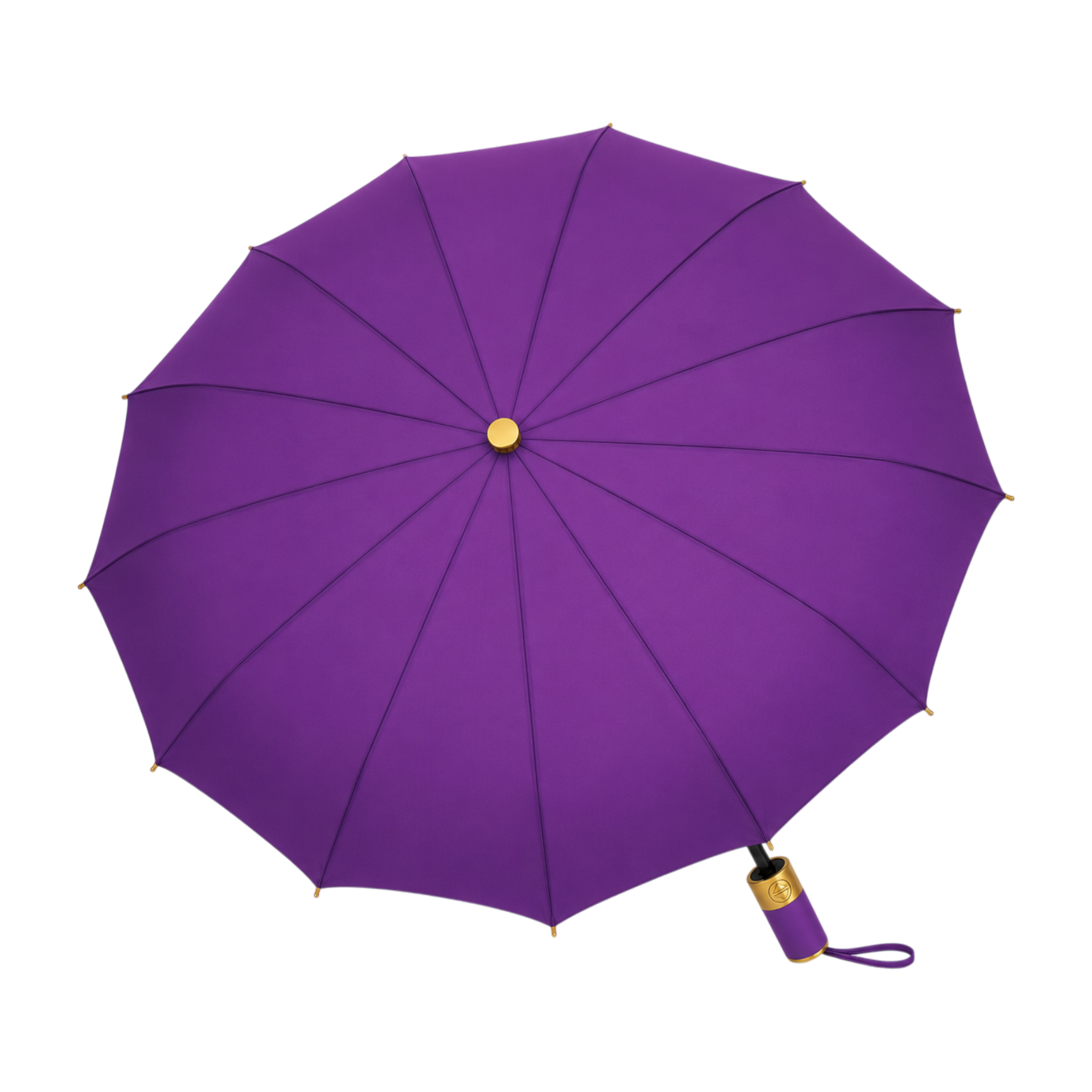 Женский зонт автомат ALLANIO Gold 9012 Purple с 12 спицами