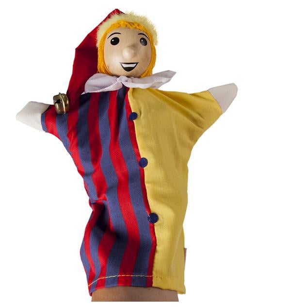 Кукла-перчатка тканевая GoKi Клоун Красный/Желтый (51999G)