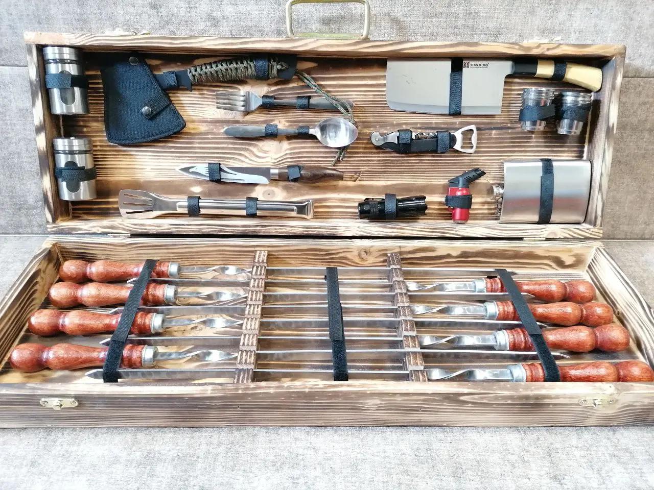 Набір шампурів Турист 4 Red в кейсі (10644713)