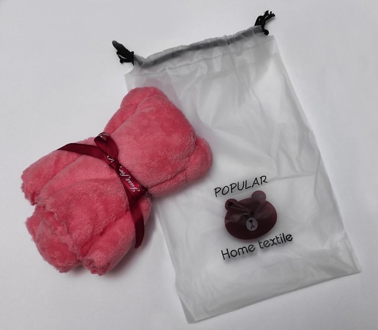 Рушник-іграшка Ведмедик 35x75 см у подарунковому мішечку Рожевий (K7-80-1336-Р)