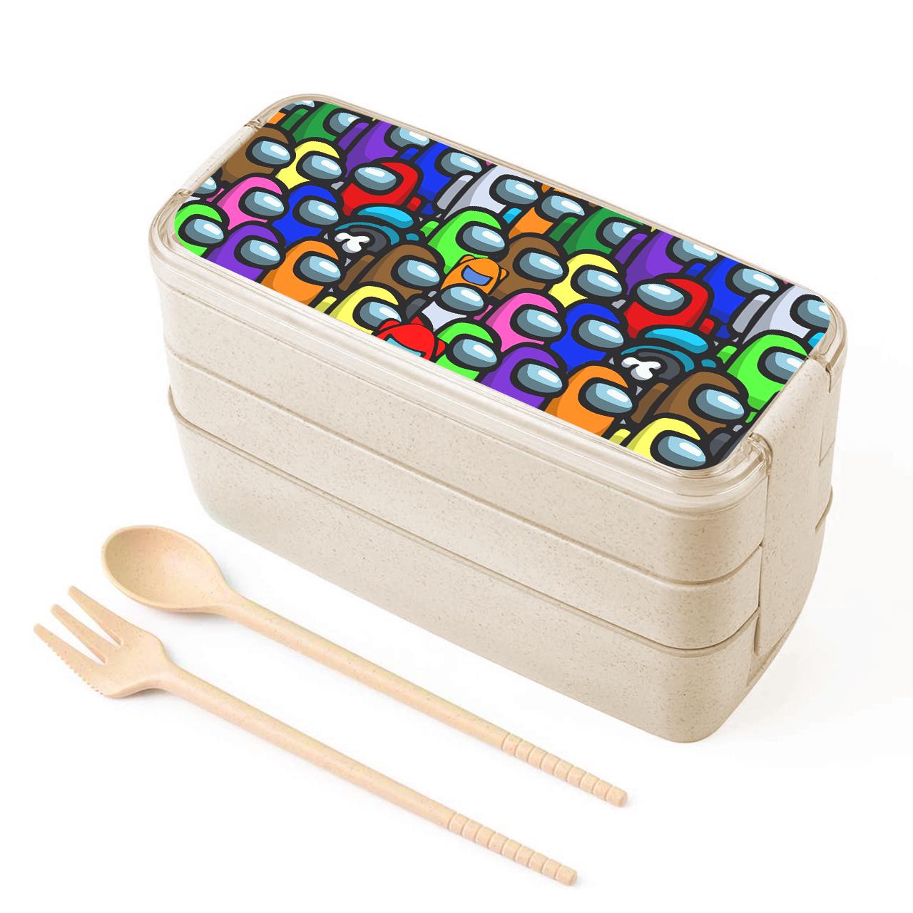 Ланч-бокс Among Us 900 мл с вилкой и ложкой (34713-2586)