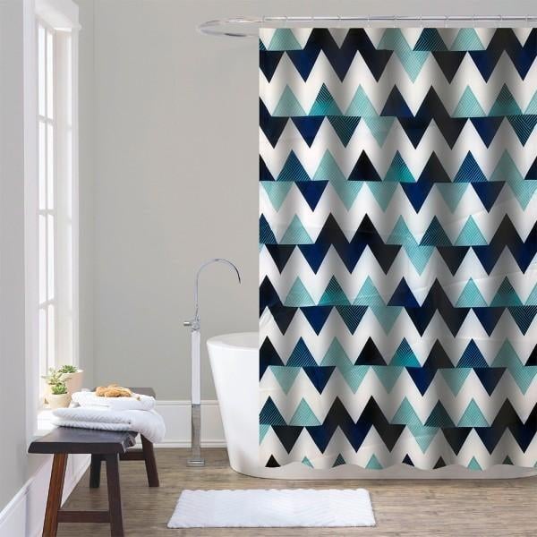 Шторка для ванны Stenson R92071 на кольцах водонепроницаемая 170x180 см (600831)