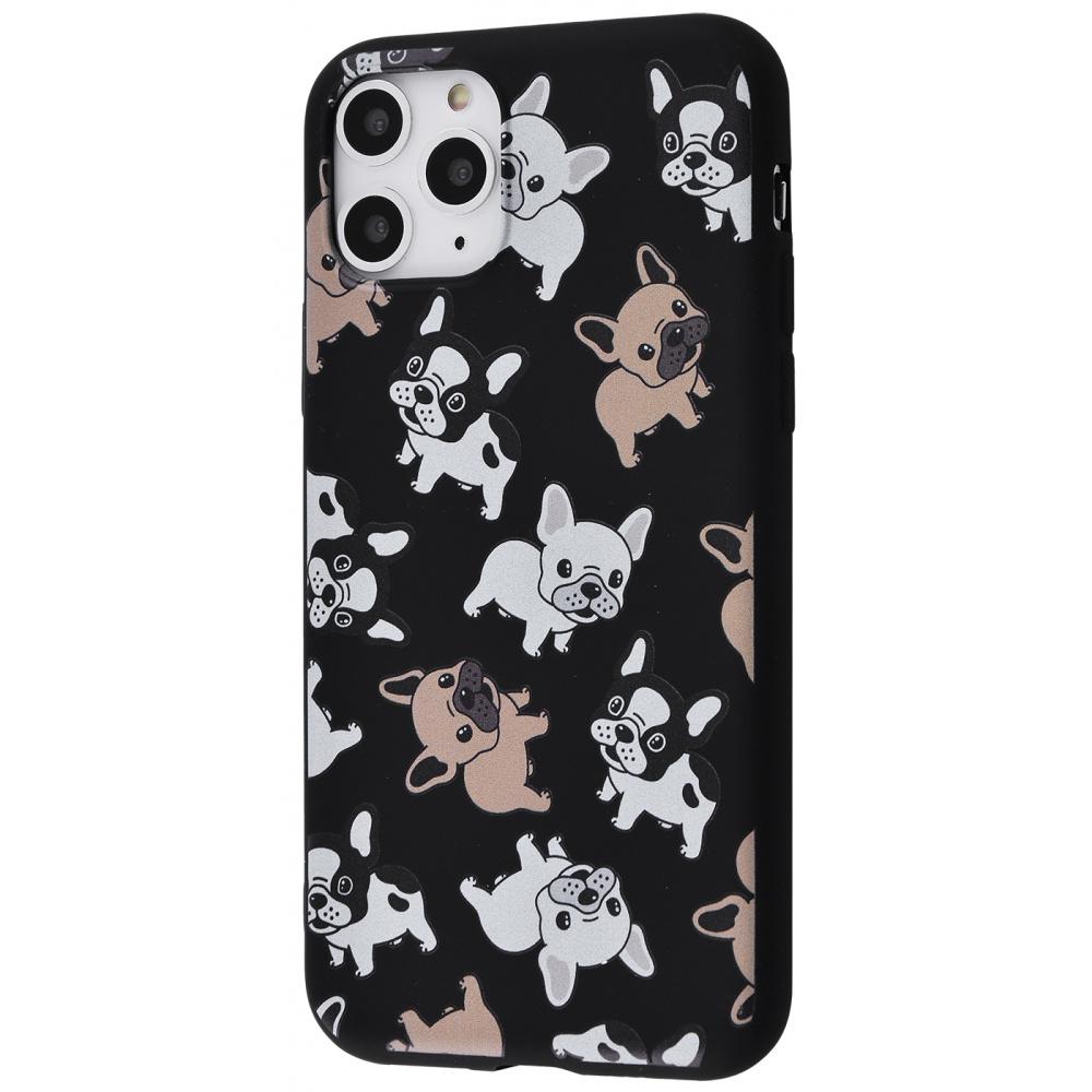 Чехол для Apple Iphone 11 Pro черный с собачками (27280-0f562)