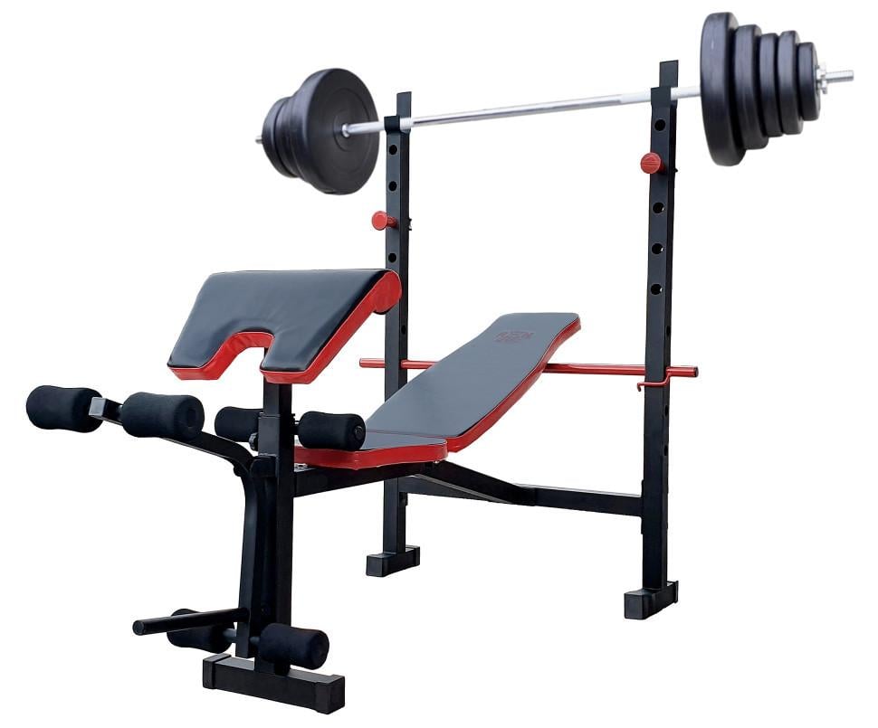 Скамейка для жима универсальная RN-Sport ReadMeBlack со штангой 103 кг (2522948957_rn-spo_2)