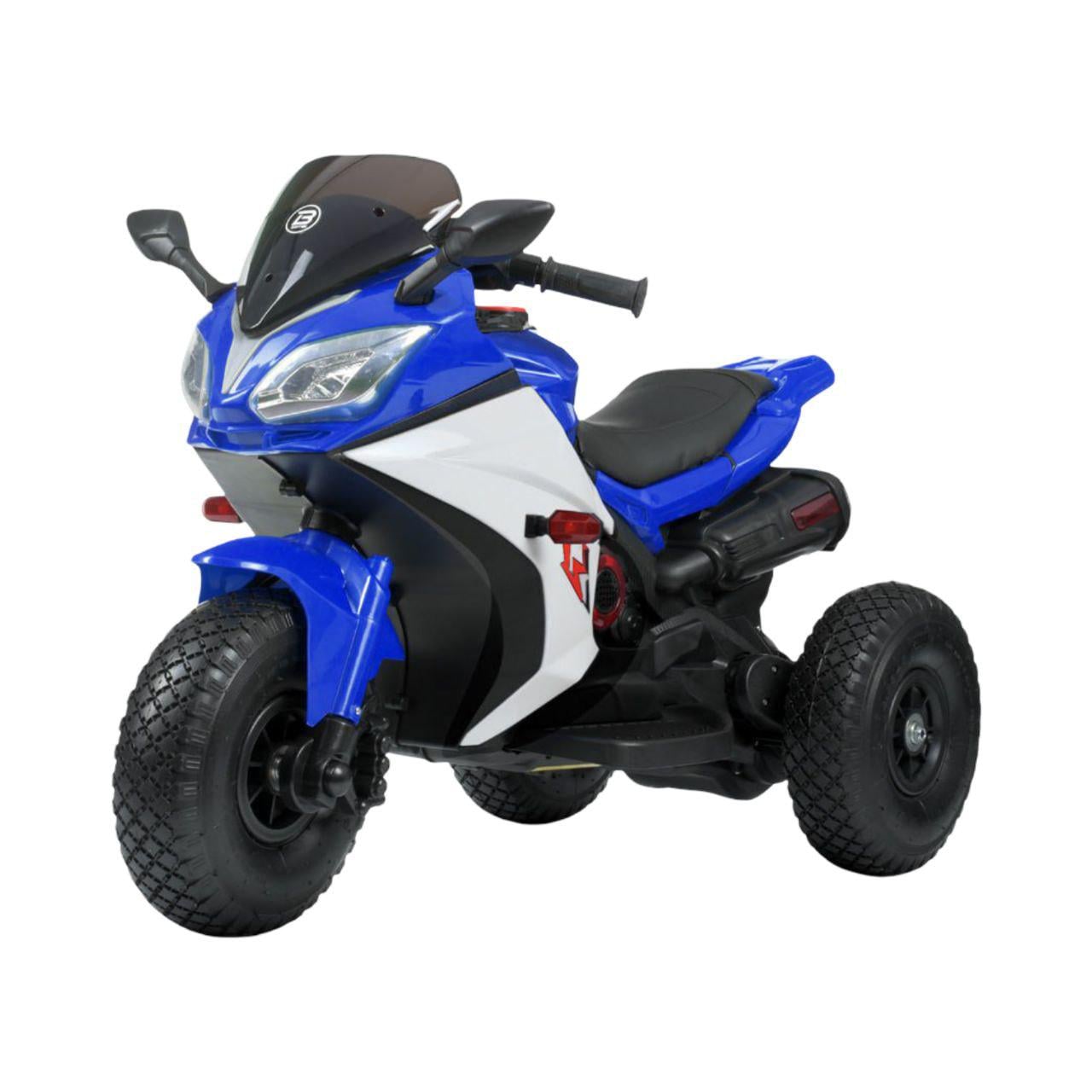 Детский мотоцикл Bambi Racer M 4840ALR-4 на 2 мотора/резиновые колеса/кожаное сиденье Синий (33386598)