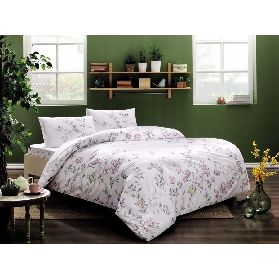 Постельное белье TAC Julianne pembe v01 евро Розовый (svt-2000022258913)