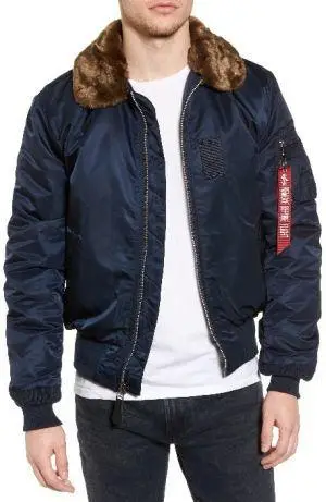 Бомбер Alpha Industries B-15 Slim Fit Flight Jacket M Blue (MJB45500C1BLM) - фото 6