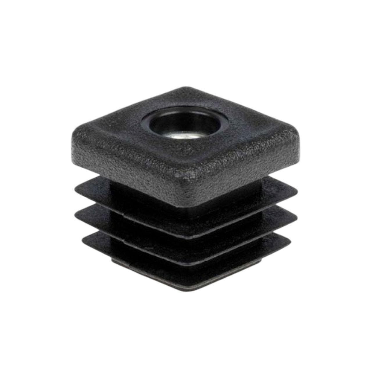 Заглушка різьбова для профільних труб квадратна 20х20 мм з різьбою М6 1 шт. Чорний (1831228863/К0350)