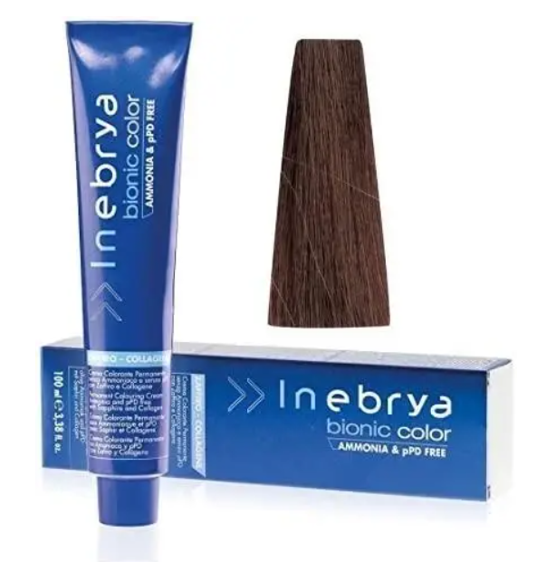 Крем-краска для волос INEBRYA Bionic Сolor стойкая без аммиака 100 мл 6/00 Интенсивный темно-русый Крем-краска для волос INEBRYA Bionic Сolor стойкая без аммиака 100 мл 6/00 Интенсивный темно-русый
