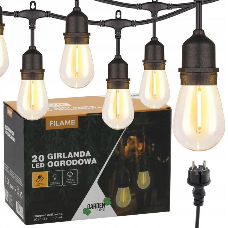 Гірлянда декоративна GardenLine SOL1250 20 LED для балкона на сонячній батареї 20 м - фото 2 Гірлянда декоративна GardenLine SOL1250 20 LED для балкона на сонячній батареї 20 м - фото 2