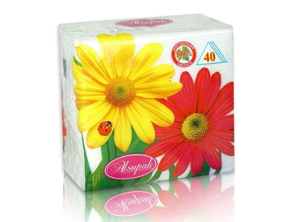 Серветки паперові Алсу-Пак 40 шт. Білий (1018080)