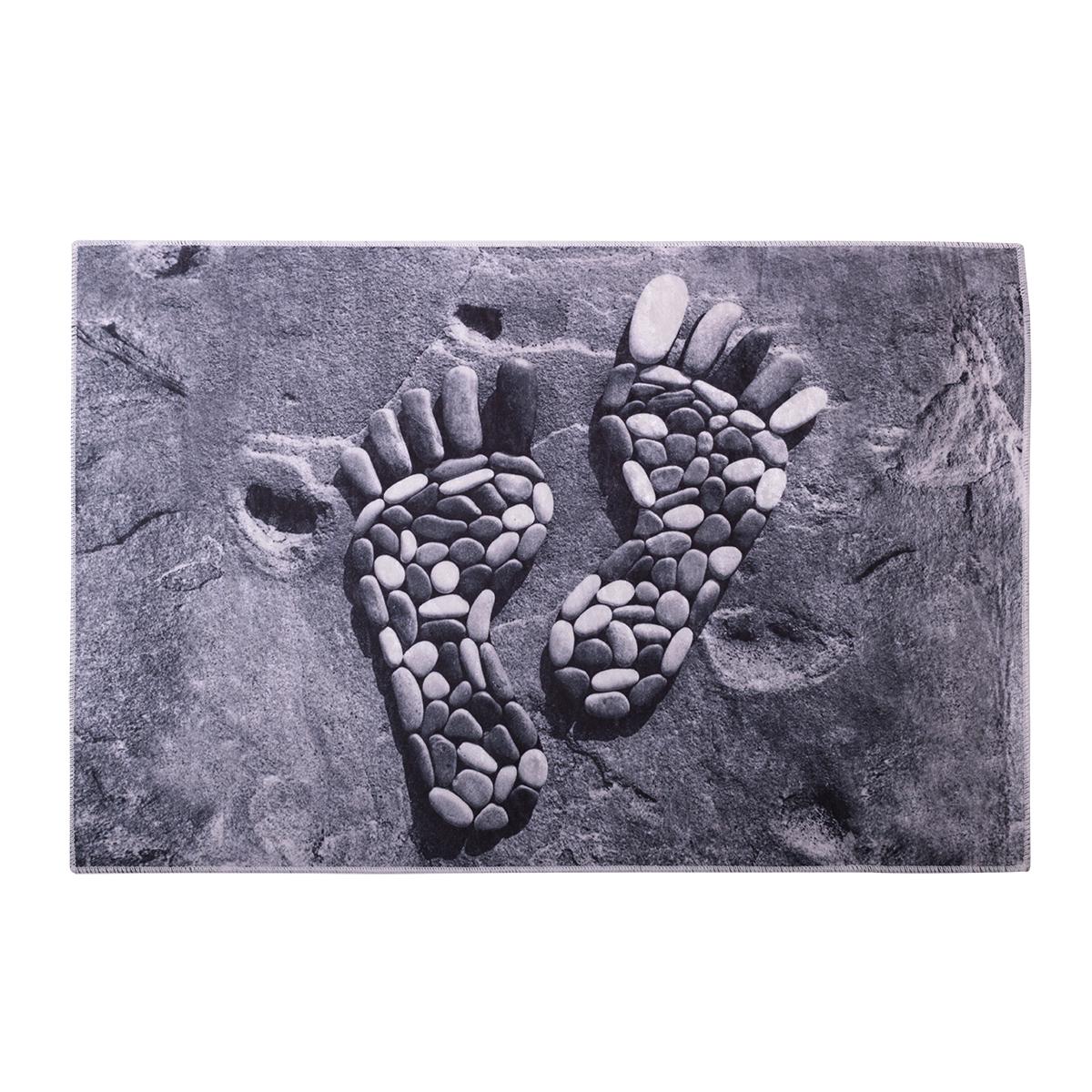 Килимок для ванної антиковзаючий Besser KM-36410 текстиль 40х60 см Сірий (150-84-36410.3)