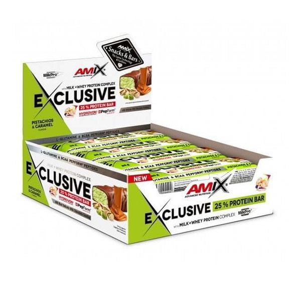 Батончик протеїновий Amix Nutrition Exclusive Protein Bar 12х85 г Pistachio Caramel (000026216)