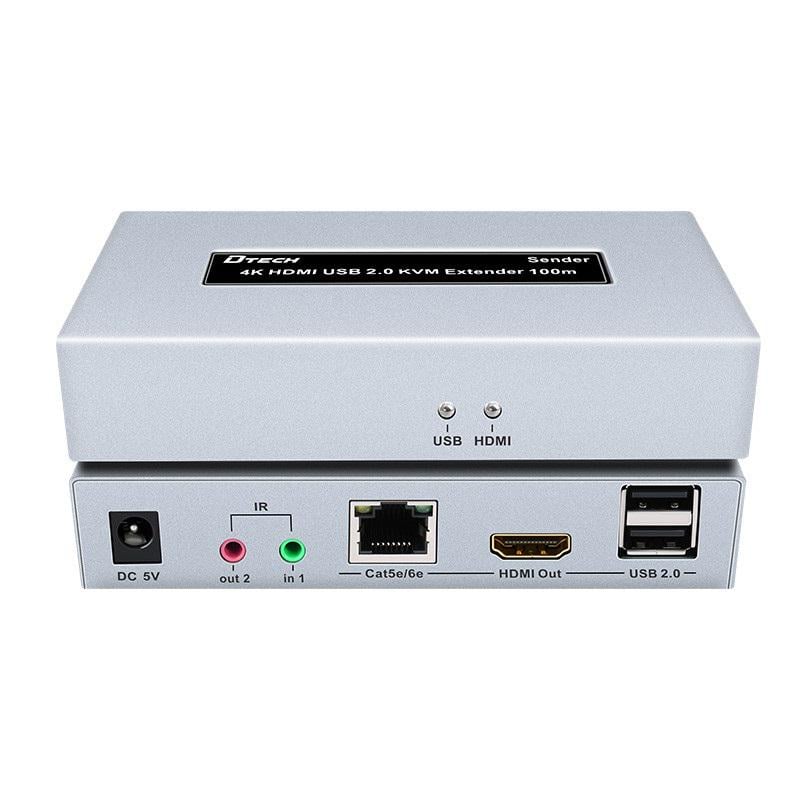 Экстендер Dtech DT-7051 4K HDMI USB2.0 KVM на 100 м (1480450555)