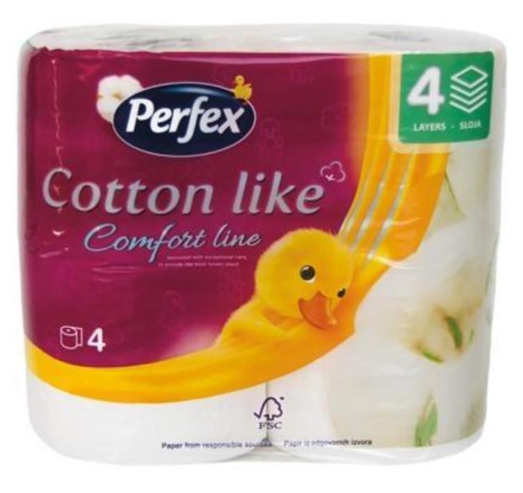 Туалетная бумага Perfex Cotton Comfort 4-слойная 4 шт. (2477789505)