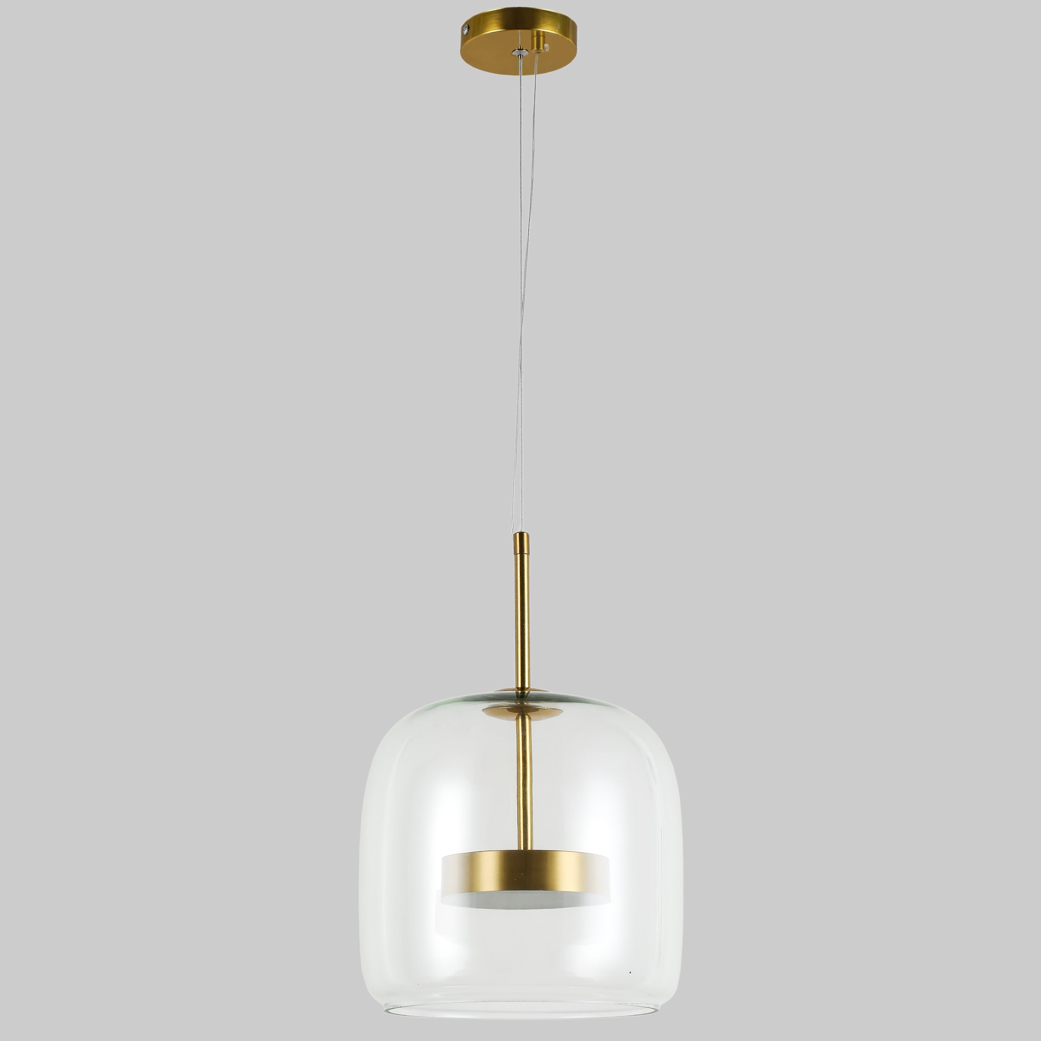 Подвес Led с прозрачным плафоном 9W Бронзовый (909-XL157-1 220 AB+CL)