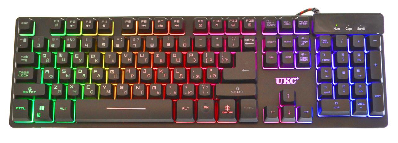 Клавиатура Rias ZYG-800 с подсветкой USB Black (4_879274035)
