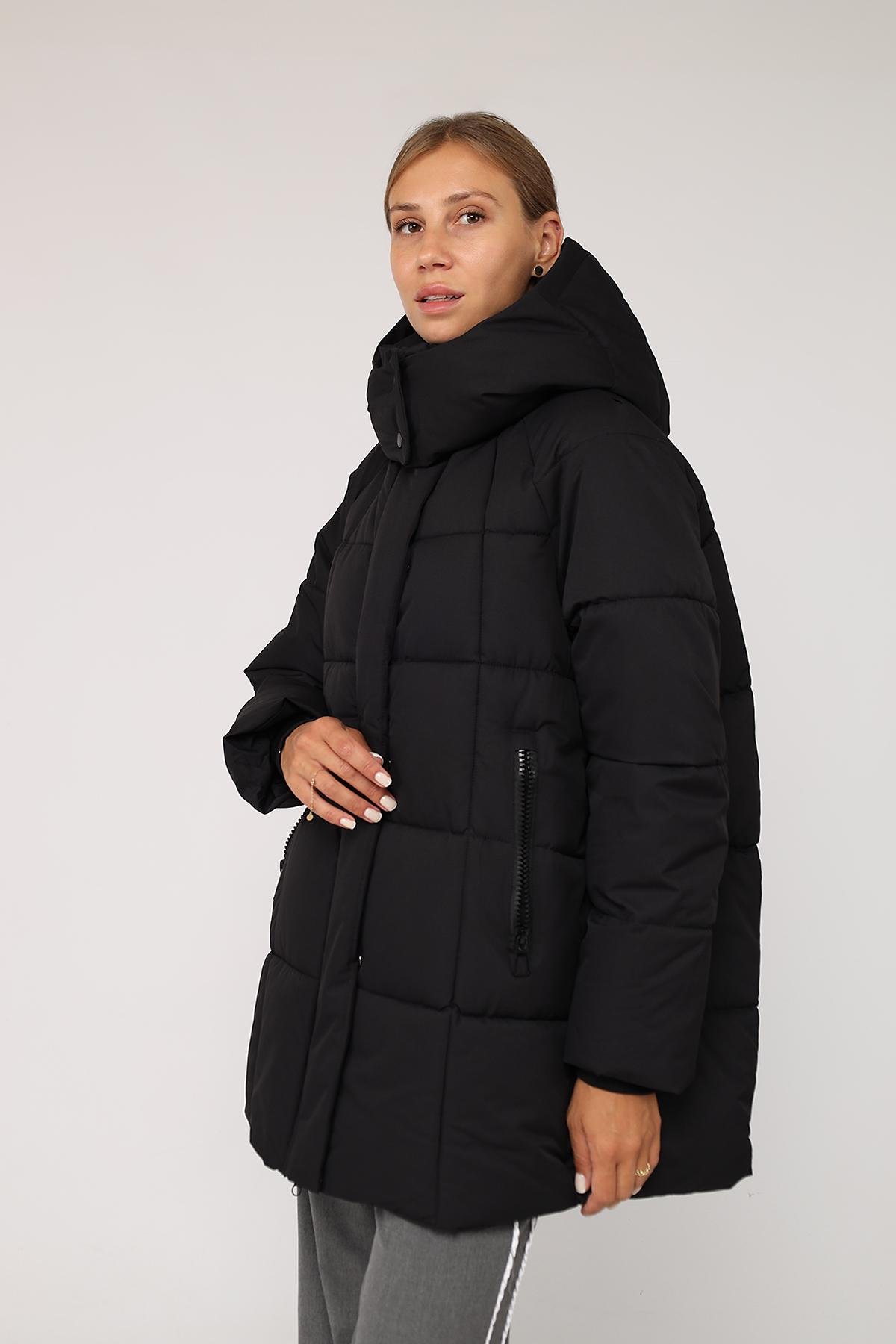 Куртка женская зимняя ЦБ-00277866 р. 54 Черный (29079983) - фото 5