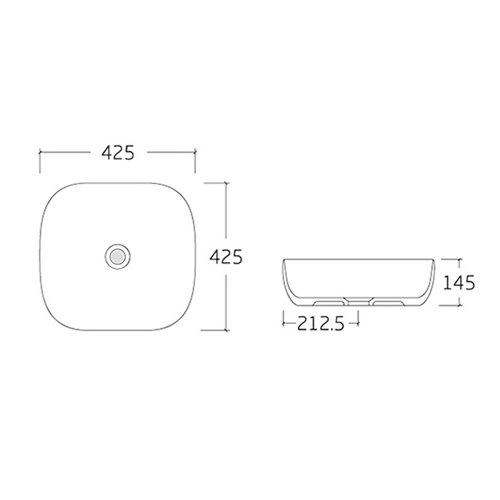 Умывальник накладной VOLLE Arte 1301.005442 425x425x135 мм Белый (234900) - фото 2 Умывальник накладной VOLLE Arte 1301.005442 425x425x135 мм Белый (234900) - фото 2