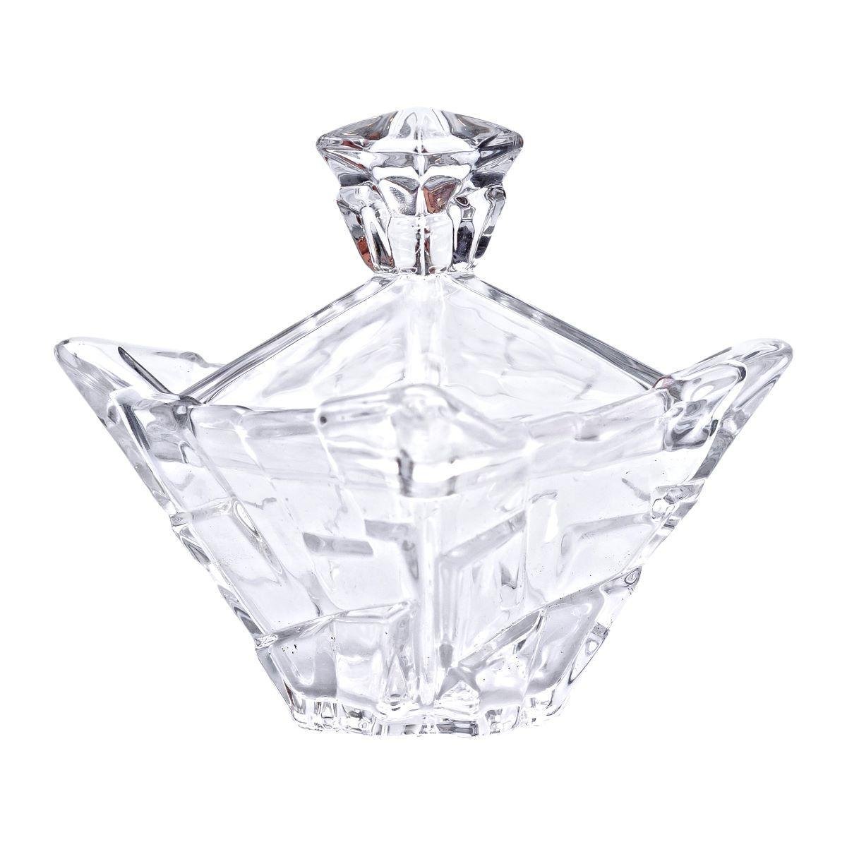 Цукорниця з кришкою квадратна скляна 10х10х12 см (HP-4-118) - фото 2 Цукорниця з кришкою квадратна скляна 10х10х12 см (HP-4-118) - фото 2