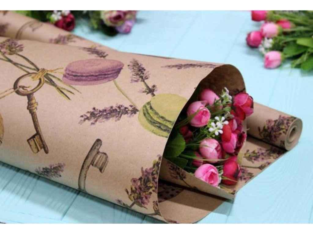 Папір подарунковий крафт Упаковкин 70 см 8 м 2-СТ №1015БР 2-СТ (823535)