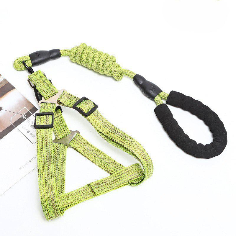 Шлейка с поводком для средних и больших собак KALYU XL Зеленый (shleyka.XL.green)
