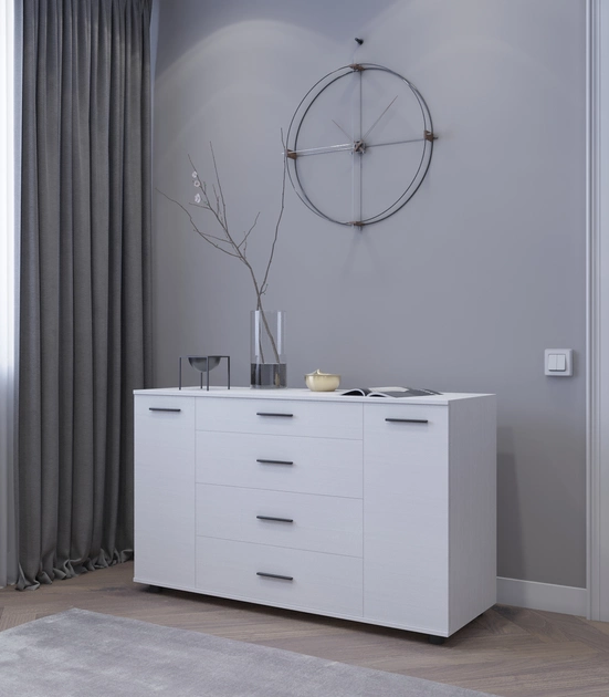 Комод для вещей Еверест Бриз К-6 Ролики Нимфея альба - фото 2