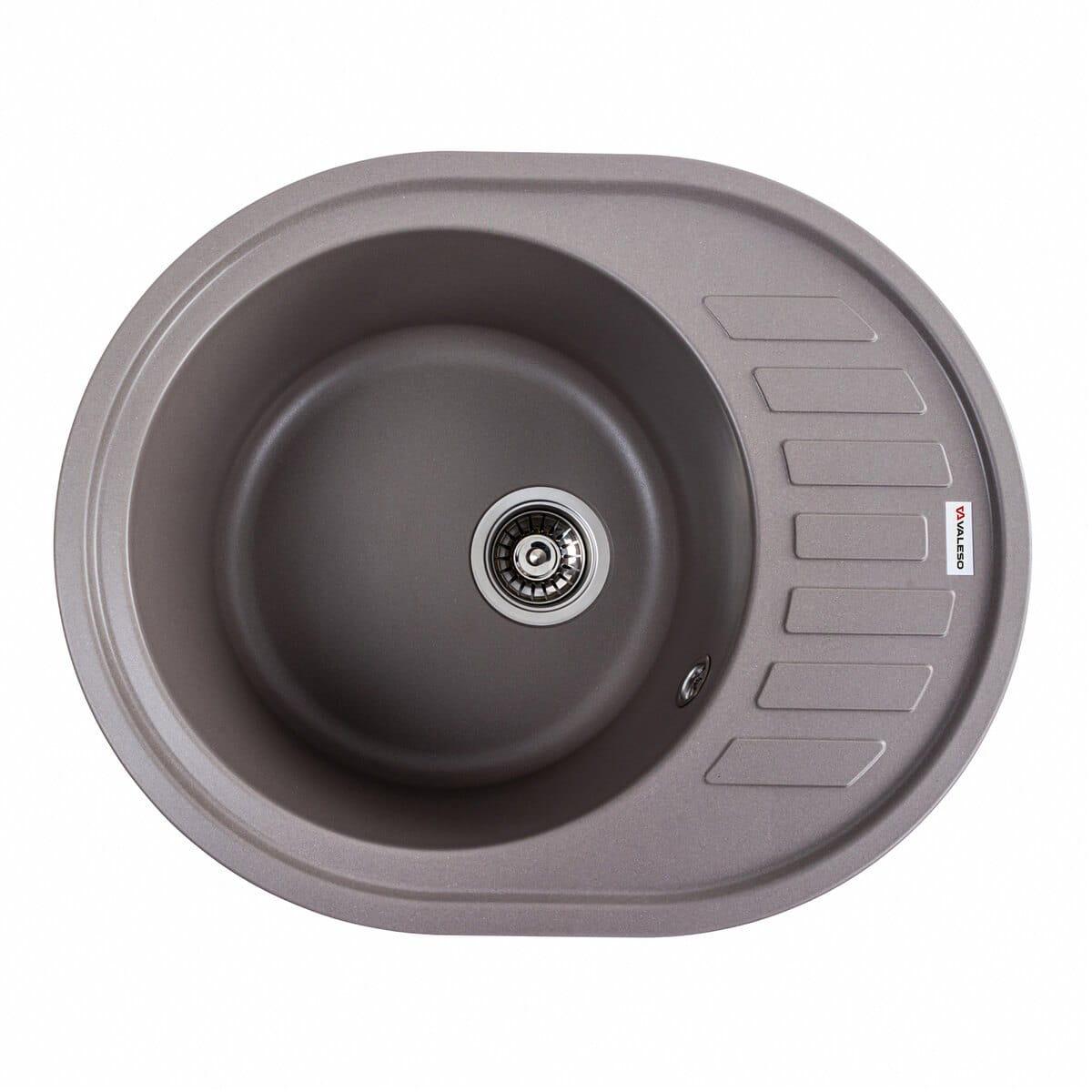 Мойка гранитная Valeso Soul 620х500 врезная овальная Дюна матовый (PLTM-SP000047376)