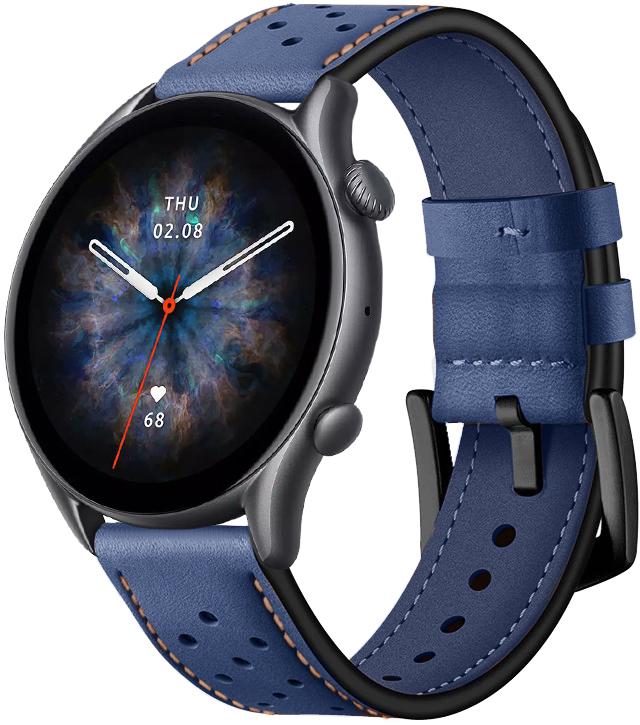 Ремешок кожаный Classico для Amazfit GTR 3 Pro Blue (23749-28)