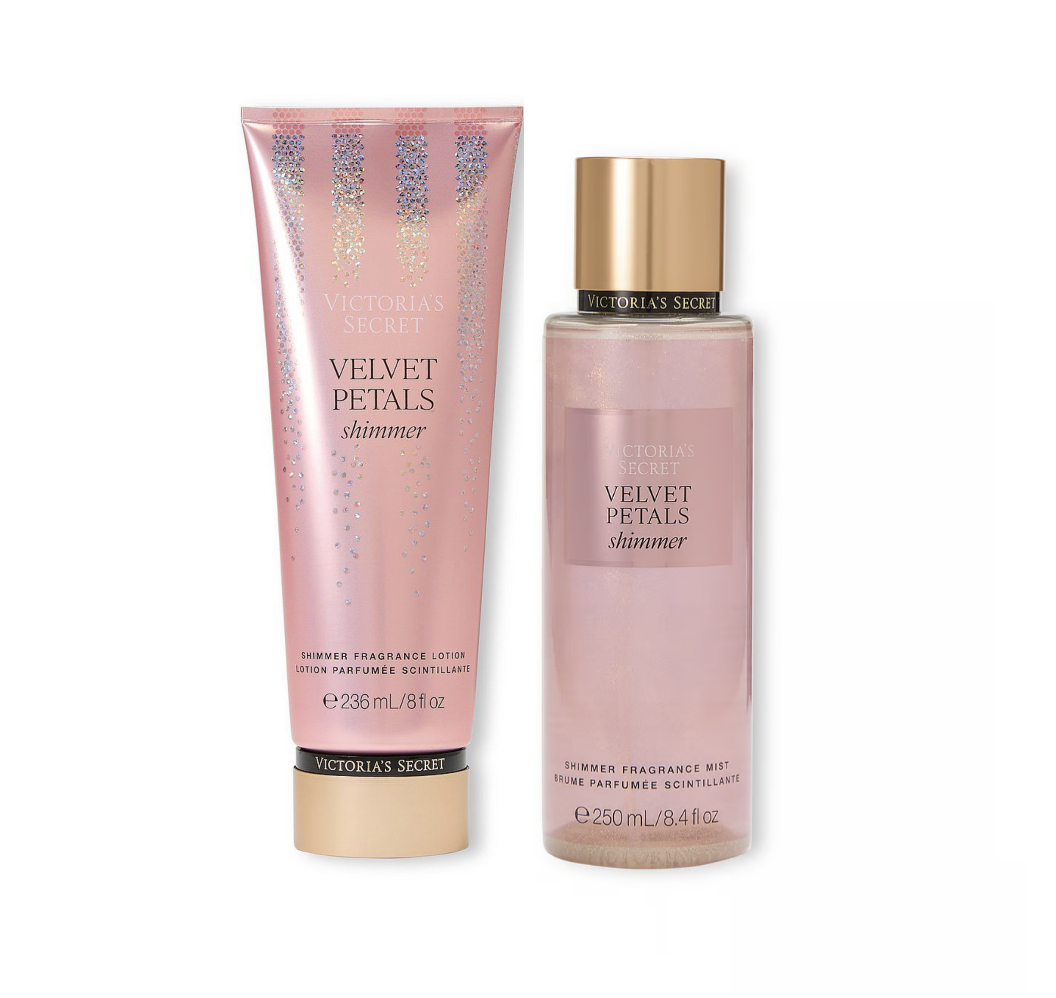 Подарунковий набір Victoria's Secret Velvet Petals Shimmer спрей/лосьйон