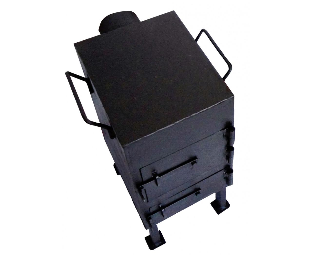 Піч-буржуйка сталева з обігрівом до 20 кв.м, Кочерга у подарунок (100-417)