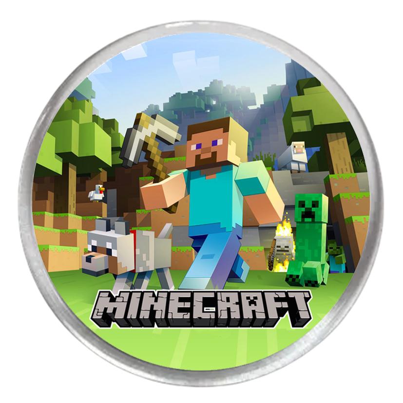 Значок с печатью акриловый MINECRAFT №2 (27996)