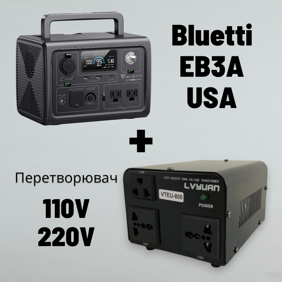 Зарядна станція Bluetti EB3A 600 W/268 Wh/110 V - фото 2