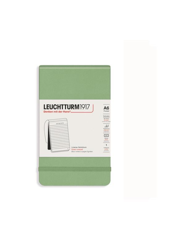 Блокнот репортерский Leuchtturm1917 карманный линия Sage (364428)