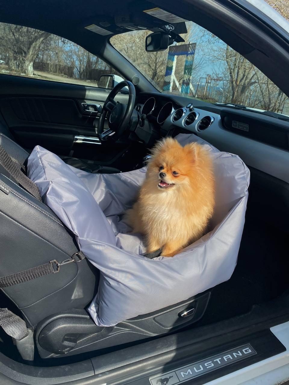 Автокресло-гамак Incor переноска для собак и кошек 40х52х52 см Серый (И-155) - фото 7